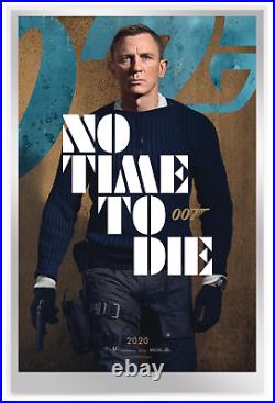 James Bond No Time To Die Movie Poster 35g Silver Foil 007 Collector's Edition