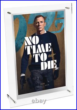 James Bond No Time To Die Movie Poster 35g Silver Foil 007 Collector's Edition