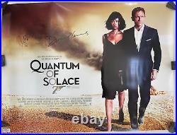 James Bond Quantum of Solace Movie Poster 36x24 Autograph By Daniel Crag COA