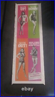 James Bond Thunderball 1965 Movie Poster. 12x36