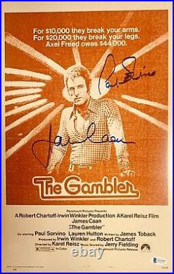 James Caan Paul Sorvino Signed 11x17 The Gambler Movie Poster Photo Beckett COA