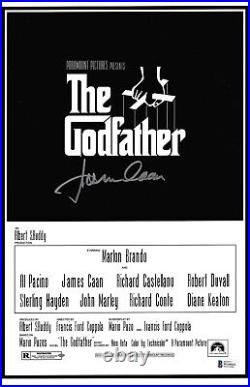 James Caan Signed 11x17 The Godfather Movie Poster Photo Beckett Witnessed COA