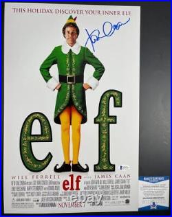 James Caan Signed Elf 11x17 Movie Poster Autograph Walter BAS COA
