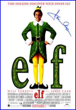 James Caan Signed'Elf' 11x17 Movie Poster (Schwartz Sports COA)