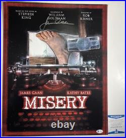 James Caan Signed Misery 16x20 Movie Poster Autograph Paul Sheldon BAS COA