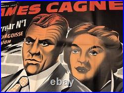 James Cagney 1950's Movie Poster Large French Poster For Kiss Tomorrow Goodbye