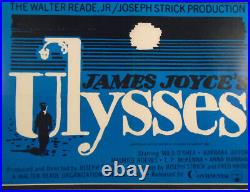 James JOYCE / ULYSSES ORIGINAL MOVIE POSTER 1967. LINEN-BACKED
