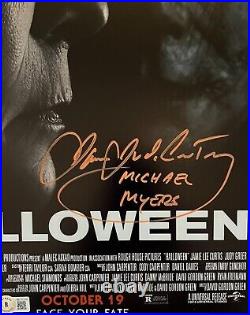 James Jude Courtney Autograph Signed HALLOWEEN KILLS 11x17 Movie Framed Display