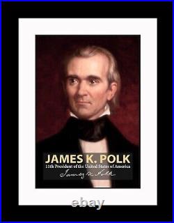 James K. Polk 11th President Poster Picture or Framed Wall Art