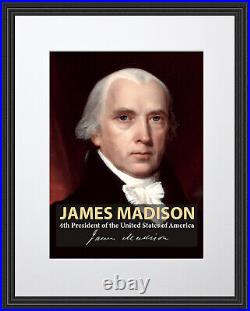 James Madison 4th President Poster Picture or Framed Wall Art