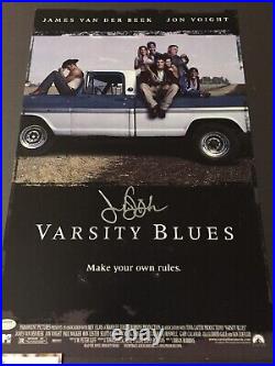 James Van Der Beek Signed Varsity Blues 11X17 Movie Poster Schwartz