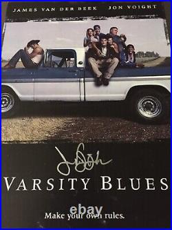 James Van Der Beek Signed Varsity Blues 11X17 Movie Poster Schwartz