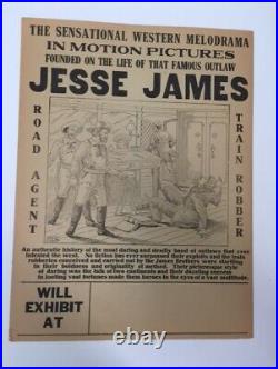 Jesse James Original Movie Promotional Poster 1921 Hollywood Posters