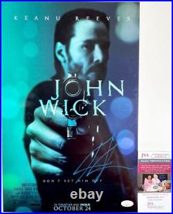 Keanu Reeves Signed John Wick 11x17 Movie Poster Autograph JSA COA