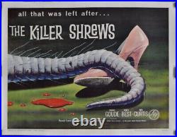 Killer Shrews 1959 ORIG 22X28 LINENBACKED MOVIE POSTER JAMES BEST KEN CURTIS