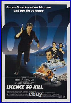 LICENCE TO KILL original 1989 one sheet movie poster JAMES BOND/TIMOTHY DALTON