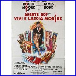 LIVE AND LET DIE Italian Movie Poster 39x55 in. 1973 James Bond, Roger Mo
