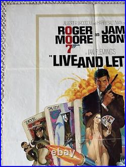 Live And Let Die 1973 James Bond 007 Original Movie Poster 27 X 41