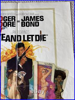 Live And Let Die 1973 James Bond 007 Original Movie Poster 27 X 41