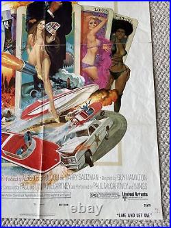 Live And Let Die 1973 James Bond 007 Original Movie Poster 27 X 41