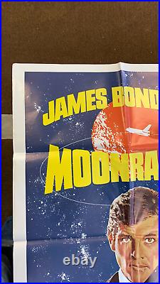 MOONRAKER 1979 James Bond US One Stop Advance original Movie poster 41X81 #mp-39