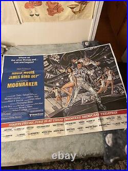 MOONRAKER CineMasterpieces ORIGINAL SUBWAY MOVIE POSTER NM JAMES BOND 1979