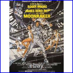 MOONRAKER French Movie Poster 47x63 in. 1979 James Bond, Roger Moore
