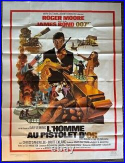 Man With The Golden Gun 1974 Original French 47x63 Movie Poster James Bond RARE