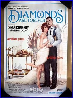 Mondo JAMES BOND DIAMONDS ARE FOREVER art print movie poster Limited Ed RARE new