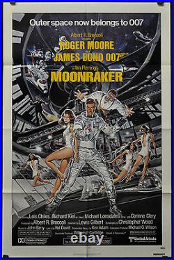 Moonraker 1979 ORIG 27X41 MINT MOVIE POSTER BOND ROGER MOORE MICHAEL LONSDALE