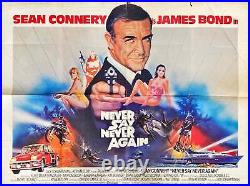 Never Say Never Again (1983) British Quad Original Movie Poster James Bond