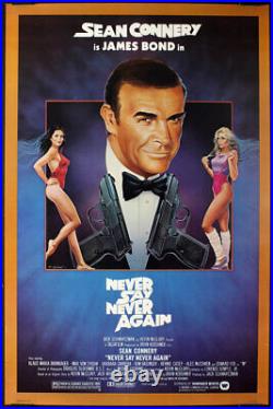 Never Say Never Again Original 1983 Rolled One Sheet Movie Poster James Bond 007