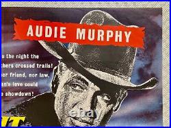 Night Passage Original 1957 Movie Quad Poster James Stewart Audie Murphy