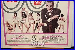 ORG MOVIE POSTER DR. NO/FROM RUSSIA WITH LOVE 1sh 1965 Connery is James Bond