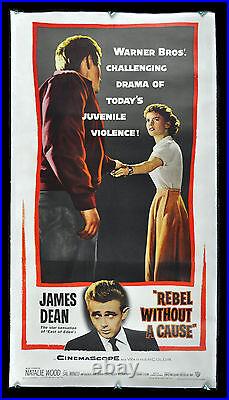 REBEL WITHOUT A CAUSE CineMasterpieces ORIGINAL MOVIE POSTER JAMES DEAN 1955