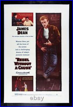 REBEL WITHOUT A CAUSE? CineMasterpieces ORIGINAL MOVIE POSTER JAMES DEAN 1955