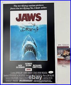 RICHARD DREYFUSS signed 12X18 Movie Poster JAWS Matt Hooper JSA Authentication