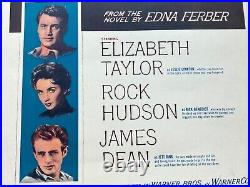 Rare Vintage Movie Poster Giant (1956) James Dean Elizabeth Taylor Rock Hudson