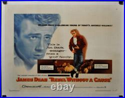 Rebel Without A Cause 1955 ORIGINAL 22X28 LINENBACKED MOVIE POSTER JAMES DEAN