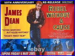 Rebel Without A Cause James Dean Original 30x40 British Quad Movie Poster 2005R