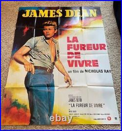 Rebel Without a Cause Original French Movie Poster James Dean Hollywood Posters