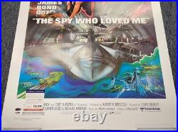 Roger Moore Signed 24x36 Spy Who Loved Me Movie Poster James Bond PSA/DNA (A)