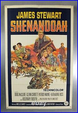 SHENANDOAH -JAMES STEWART/DOUG McCLURE- ORIGINAL AMERICAN ONE SHEET MOVIE POSTER