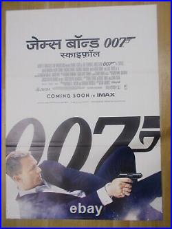 SKYFALL 007 james bond 2012 daniel craig wow Rare Film Poster India Orig HINDI
