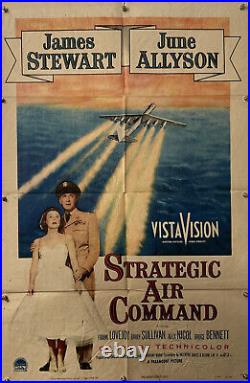 STRATEGIC AIR COMMAND Original One Sheet Movie Poster 1955 JAMES STEWART