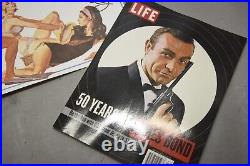 Sean Connery Signed Cut Poster James Bond 007 With DVDs & Life Magazine