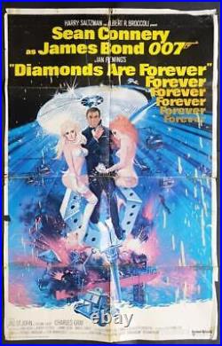 Sean Connery as James Bond 007 DIAMONDS ARE FOREVER original movie poster 3525