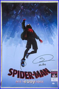 Shameik Moore Signed Spider-Man Into the Spider-Verse 24x36 Movie Poster JSA