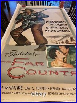 THE FAR COUNTRY 1955 LINEN Orig. 3 Sheet Movie Poster JAMES STEWART/ANTHONY MANN
