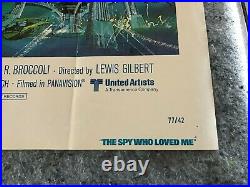 THE SPY WHO LOVED ME 1977 ORIG. 1 SHEET MOVIE POSTER 27x41 (F+) JAMES BOND 007